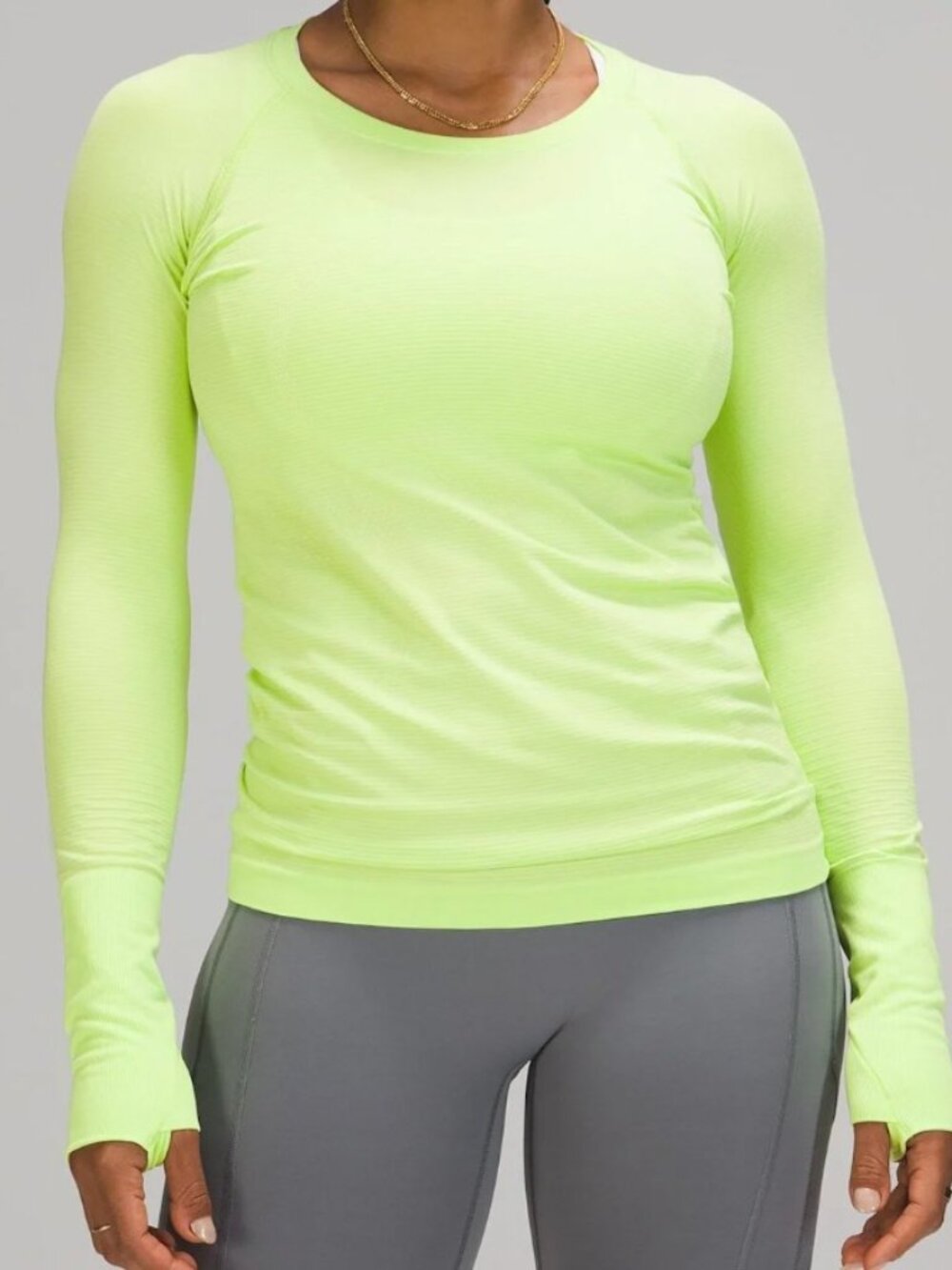 Lululemon Swiftly Tech Long-Sleeve Shirt 2.0 Hip Length Size 8 'Neo Mint'